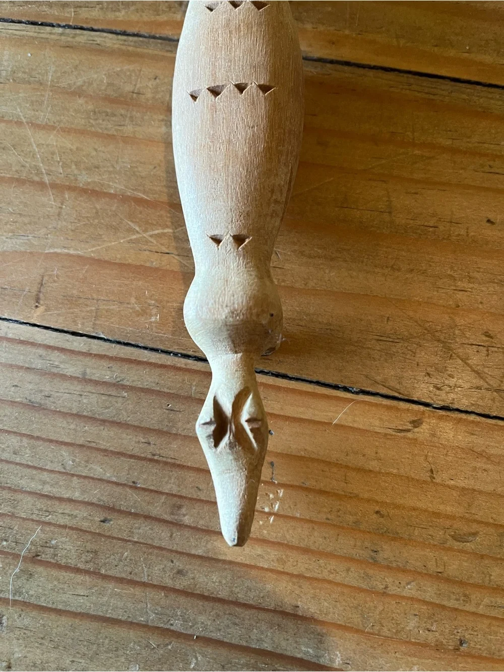 Vintage Hand-Carved Wood African Crocodile Salad Serving Utensil Set of 2